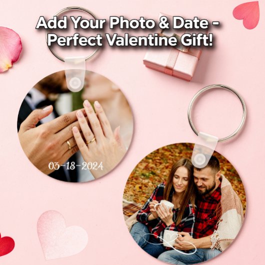 Love Photo Customizable Valentine Keychain キーホルダー
