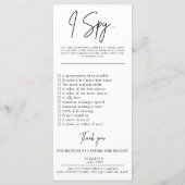 Love Photo I Spyのゲームスカベンジ結婚をキャプチャする メニュー (裏面)