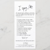 Love Photo I Spyのゲームスカベンジ結婚をキャプチャする メニュー (裏面)