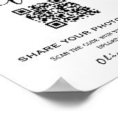 Love Photo QRコードをキャプチャモダン結婚する ポスター (角)