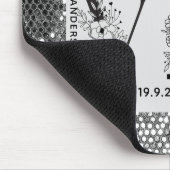 Love photo simple modern personalised gift silver マウスパッド (コーナー)