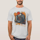 Love Photography Photo camera and hearts design Tシャツ (正面)
