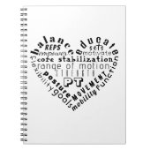 Love Physical Therapy Word Art Spiral Notebook ノートブック (正面)