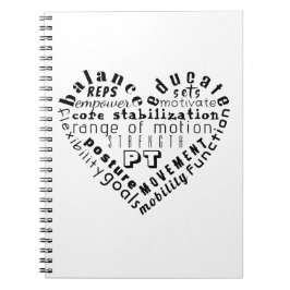 Love Physical Therapy Word Art Spiral Notebook ノートブック