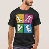 LOVE PIアートポップ・アートのマスデザイン Tシャツ (正面)