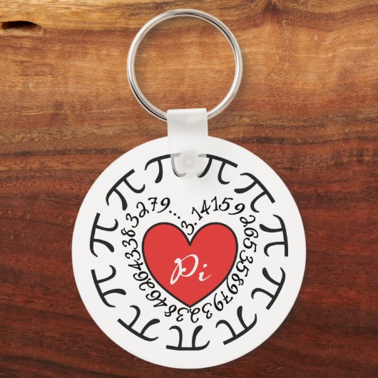 Love Pi 3.14 Pattern Math Themed Keychain キーホルダー (正面)