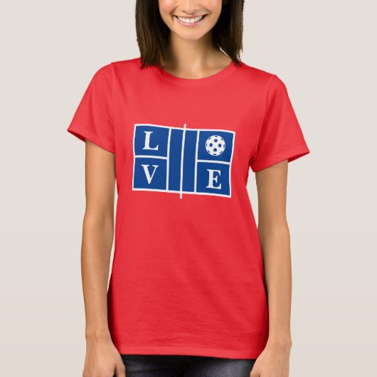 LOVE PickleballスポーツTシャツfor women Tシャツ (正面)
