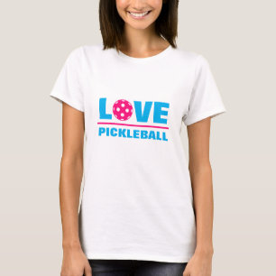 Love PickleballホワイトスポーツTシャツfor women Tシャツ