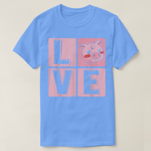 Love Pig Piggy Cute Guinea Pigs Farm Lovers  Tシャツ (デザイン正面)