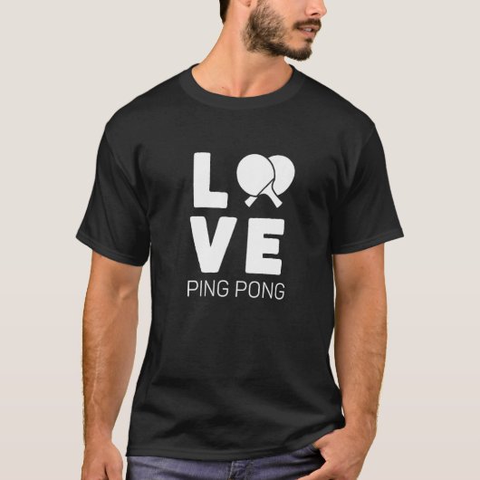 Love Ping Pong Table Tennis Tシャツ (正面)