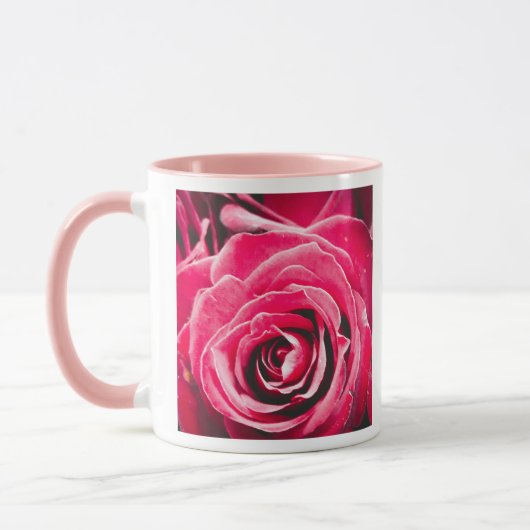 Love Pink Roses 11oz Two-Tone Mug Pink マグカップ (左)