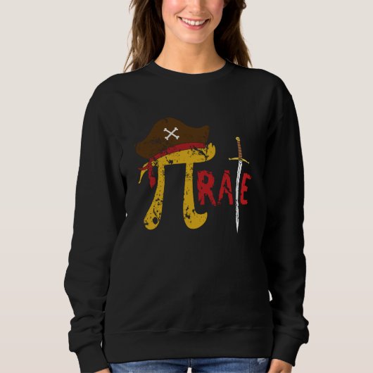 Love Pirate Pi Math Holiday Mathematics Pi Day スウェットシャツ (正面)