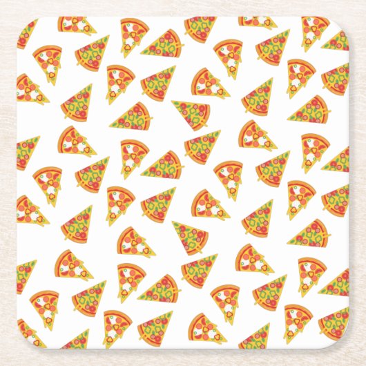 Love Pizza   スクエアペーパーコースター (正面)