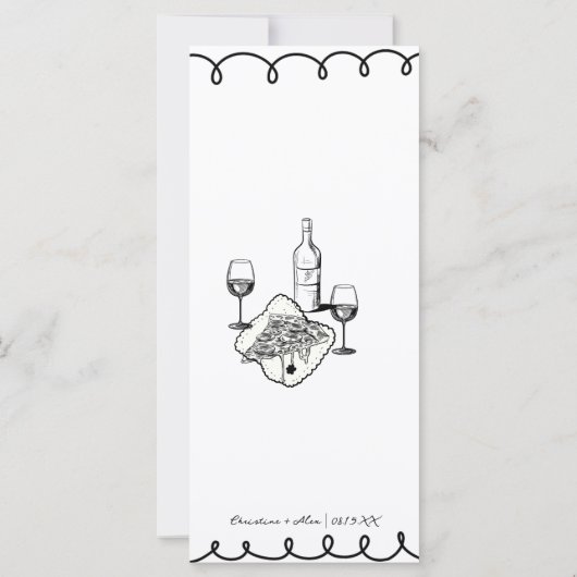 Love & Pizza | Whimsical  Menu (裏面)