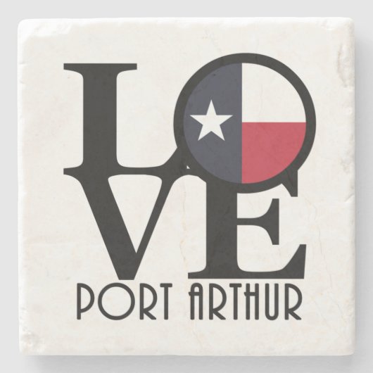 LOVE Port Arthurテキサス州 ストーンコースター (正面)