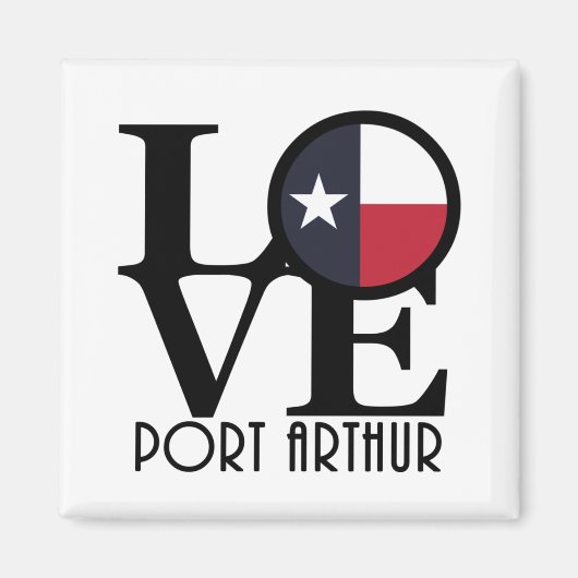 LOVE Port Arthurテキサス州 マグネット (正面)