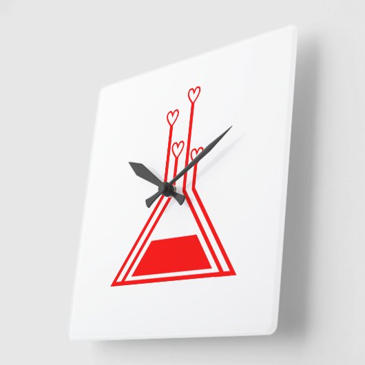 love potion スクエア壁時計 (傾斜)