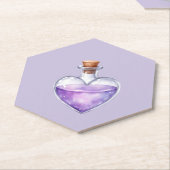 Love Potion Paper Coasters, purple ペーパーコースター (アングル)