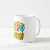 🌞🌈 “Love – Powered by Sunshine & Rainbows” Mug  コーヒーマグカップ (正面右)