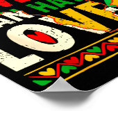 Love powerful than hate black history month unity  ポスター (角)