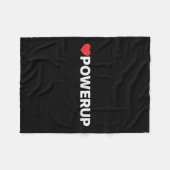 Love Powerup -ハート フリースブランケット (正面(横))