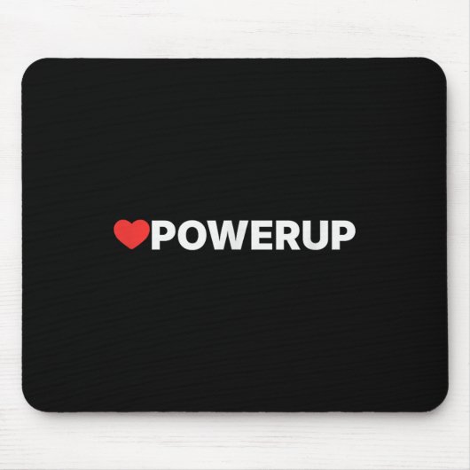 Love Powerup - ハート マウスパッド (正面)