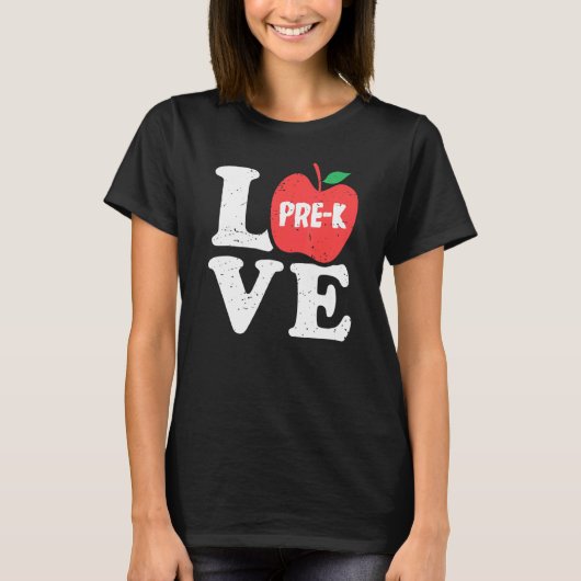 Love Pre K Apple Student Teacher   Tシャツ (正面)
