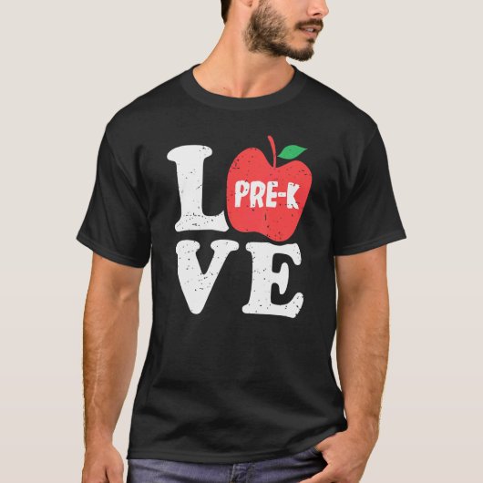 Love Pre K Apple Student Teacher   Tシャツ (正面)
