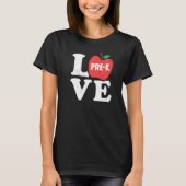 Love Pre K Apple Student Teacher Tシャツ (正面)