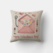 Love Prescription Valentine Design Postcard クッション (裏面)