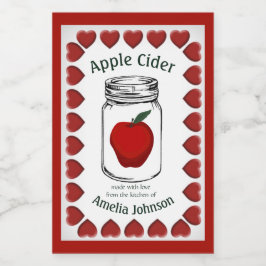Love Product 2"x3"で作られたApple Cider フードラベル