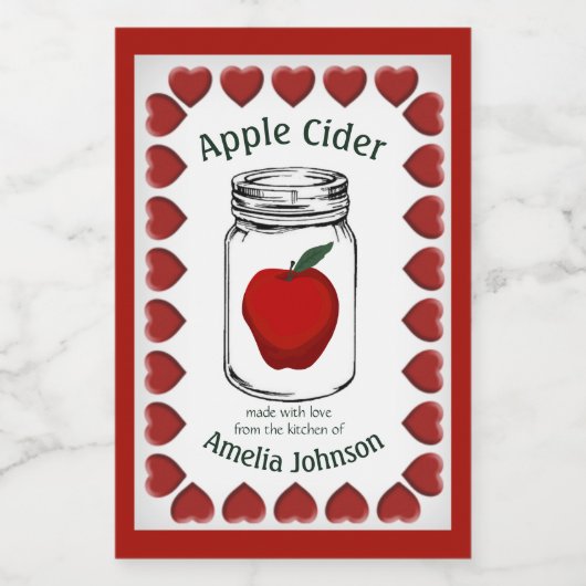 Love Product 2"x3"で作られたApple Cider フードラベル (シングルラベル)