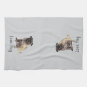 Love Pug キッチンタオル (横)