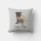 Love Pug クッション (正面)