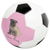 Love Pug サッカーボール (3/4)