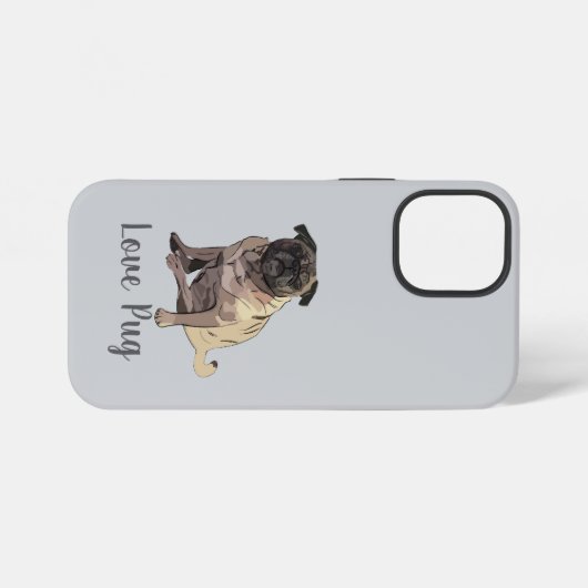 Love Pug iPhoneケース (裏面横)
