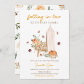 Love Pumpkin Baby Shower 招待状 (正面/裏面)