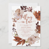 Love pumpkin baby shower 招待状 (正面)