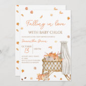 Love Pumpkin Baby Shower 招待状 (正面/裏面)