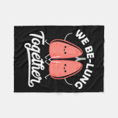 Love Pun Resratory Therast We Belung Together Vale フリースブランケット (正面(横))