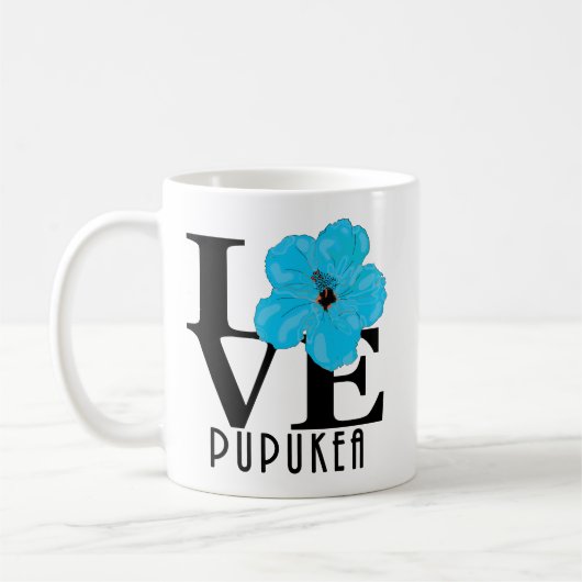 LOVE Pupukea Hawaii 11oz コーヒーマグカップ (左)