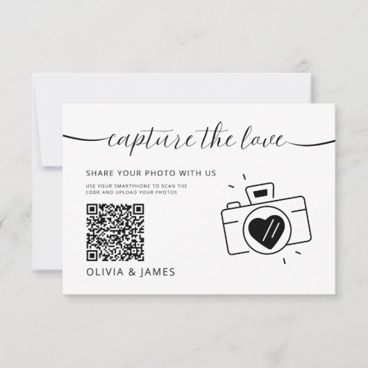 Love QRコードのカード結婚をキャプチャする (正面)