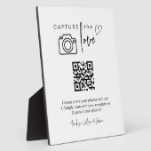 Love QRコードの写真結婚シンボルや象徴 フォトプラーク (側面)