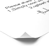 Love QRコードの写真結婚シンボルや象徴 フォトプリント (角)