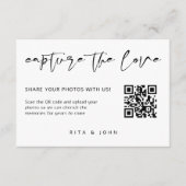 Love QRモダンコードをキャプチャするスクリプト エンクロージャーカード (正面)