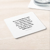Love quote スクエアペーパーコースター (アングル)