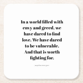 Love quote スクエアペーパーコースター