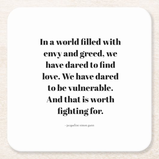 Love quote スクエアペーパーコースター (正面)