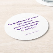 Love quote ラウンドペーパーコースター (アングル)
