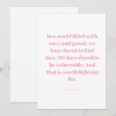 Love quote 招待状 (正面/裏面)